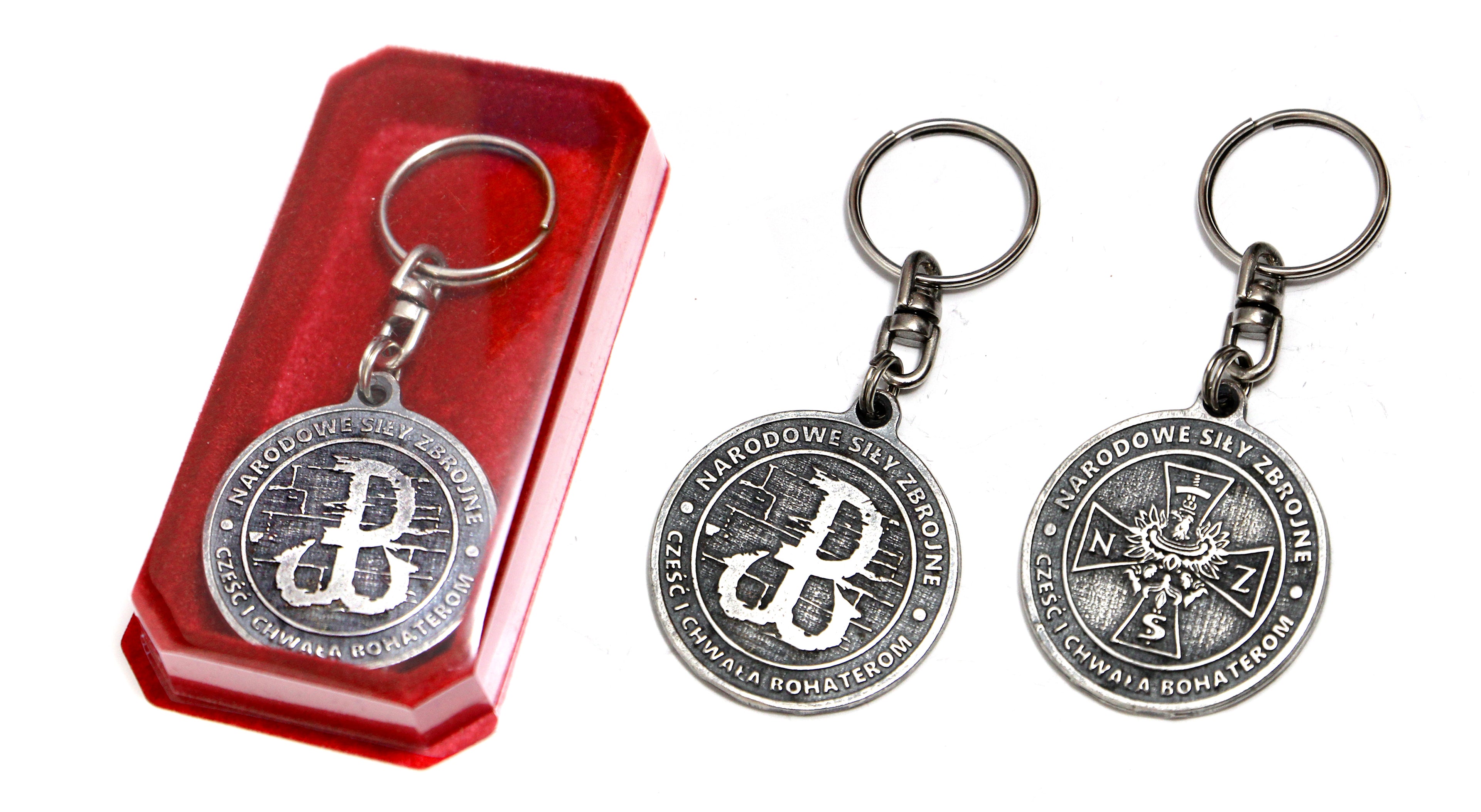Poland Fighting - Silver-plated key ring, purse decoration, backpack pendant by Art-Dog brand