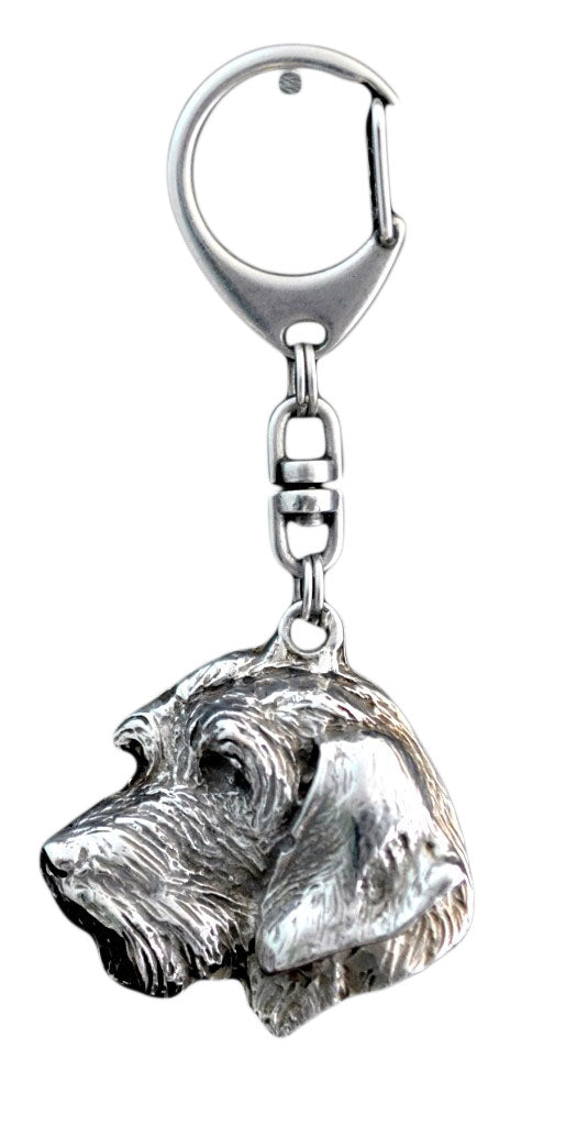 Dachshund II - Silver-plated key ring with a dog in a gift box, handbag decoration, backpack pendant by Art-Dog brand