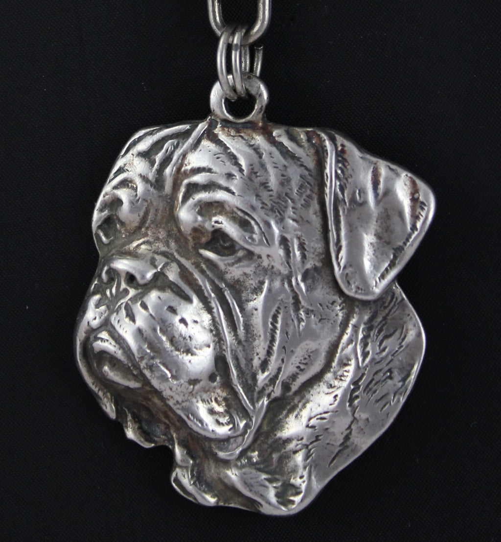 Dogue de Bordeaux, French Mastiff, Bordeauxdog II - necklace with a dog, dog pendant on a silver chain, unique jewelry from the Art-Dog brand