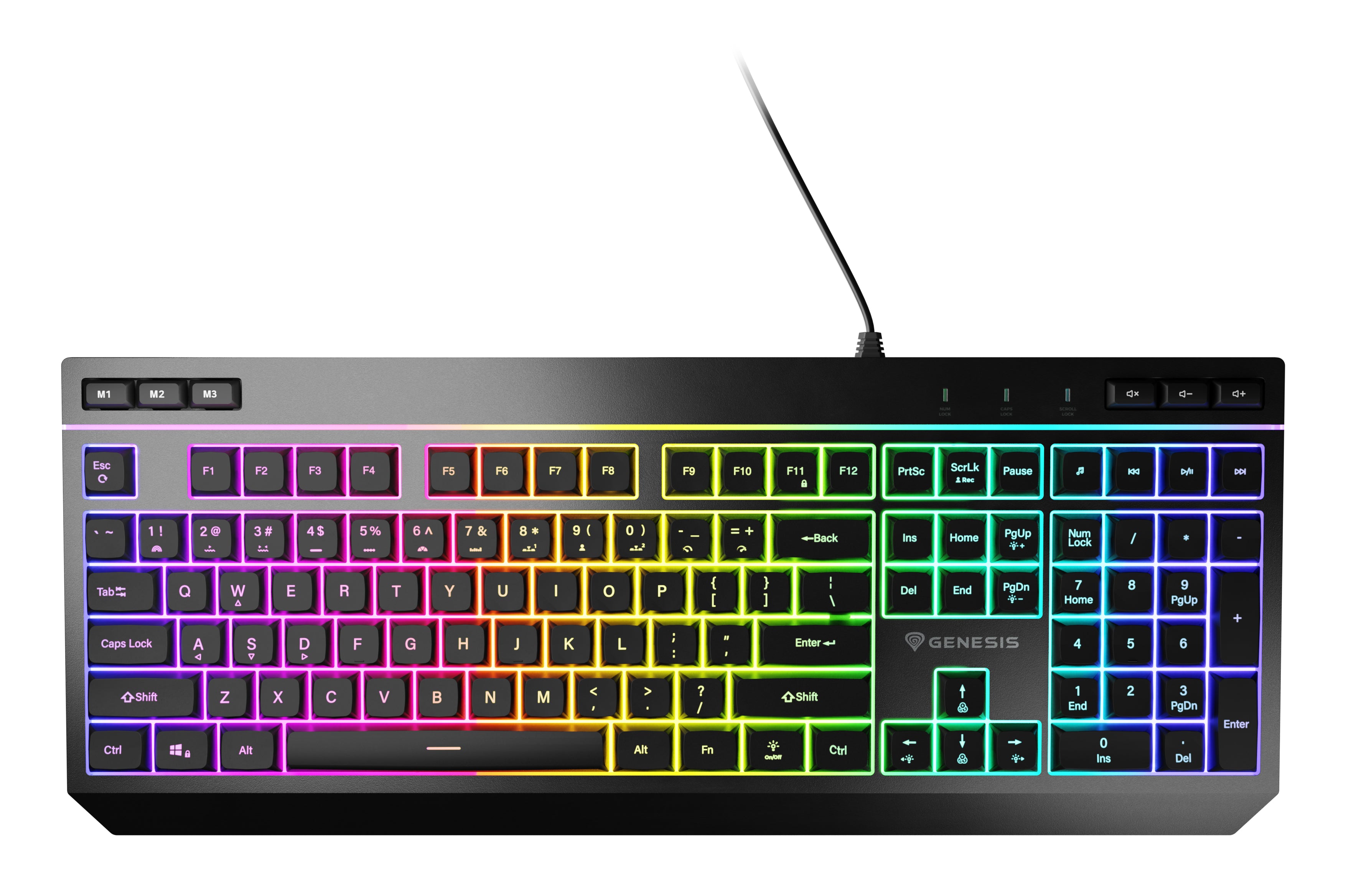 GENESIS Rhod 530 clavier Gaming USB QWERTY Anglais américain Noir