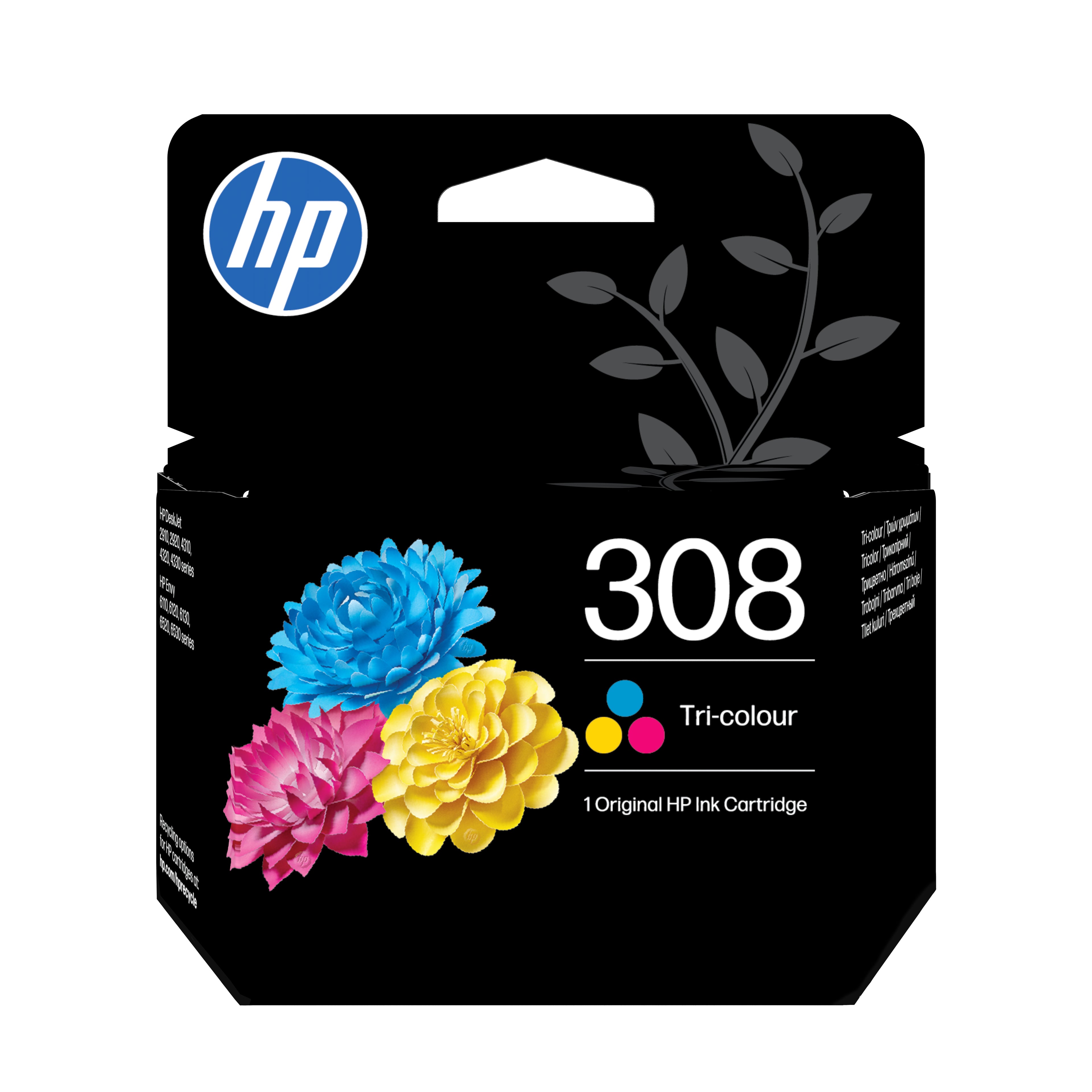 HP 308 Pack de 2 cartouches d’encre authentiques Noir/Trois couleurs
