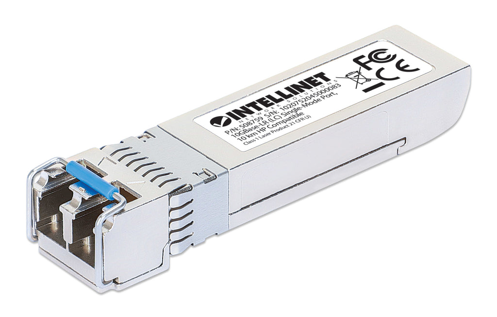 Intellinet Module SFP+ 10 Gigabit 10GBase-LR LC Monomode 1310 nm Compatible J9151A J9151D JD094A JD094B