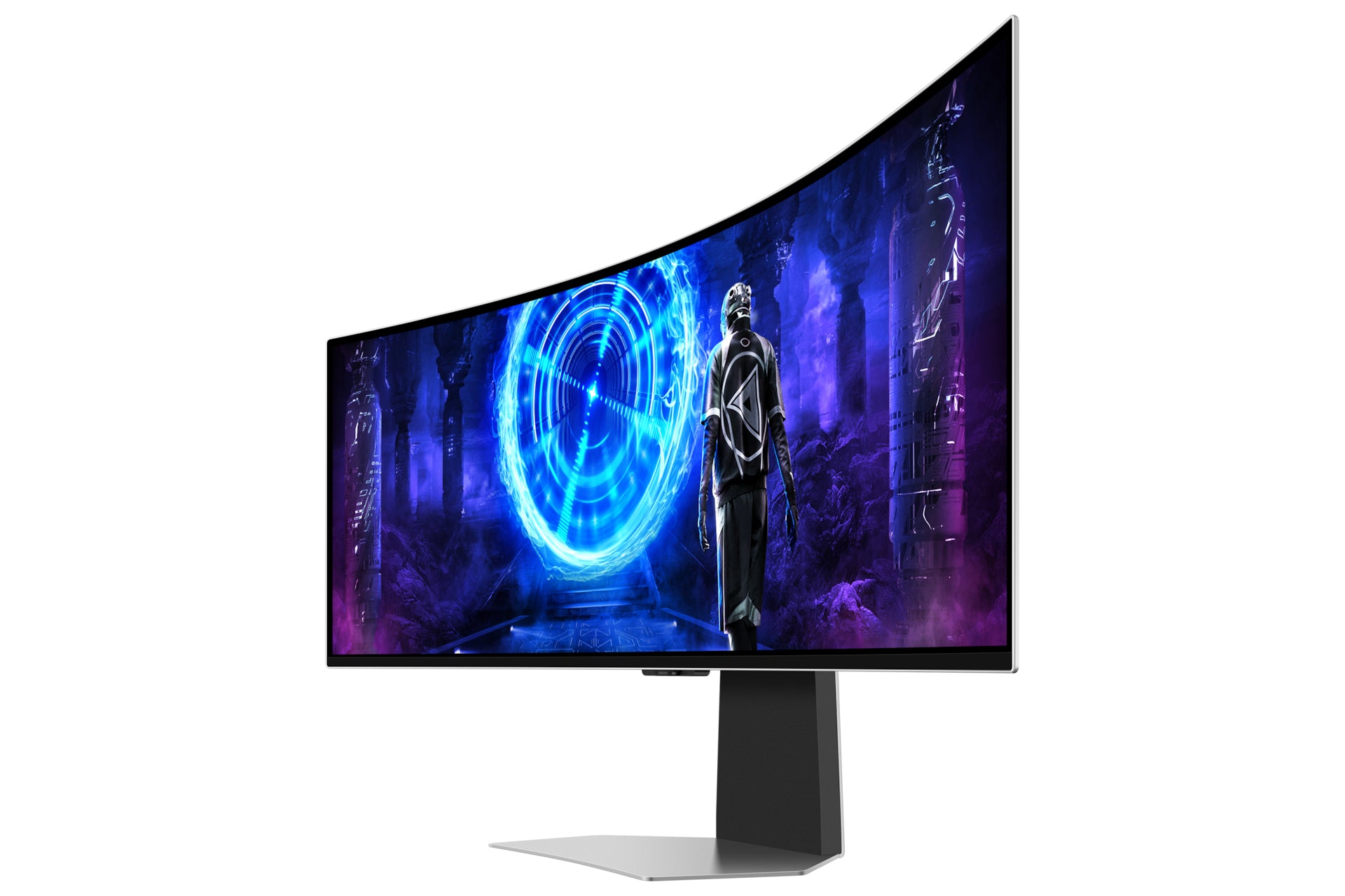 Samsung Samsung G95SD écran plat de PC 124,5 cm (49") 5120 x 1440 pixels Dual QHD OLED Argent