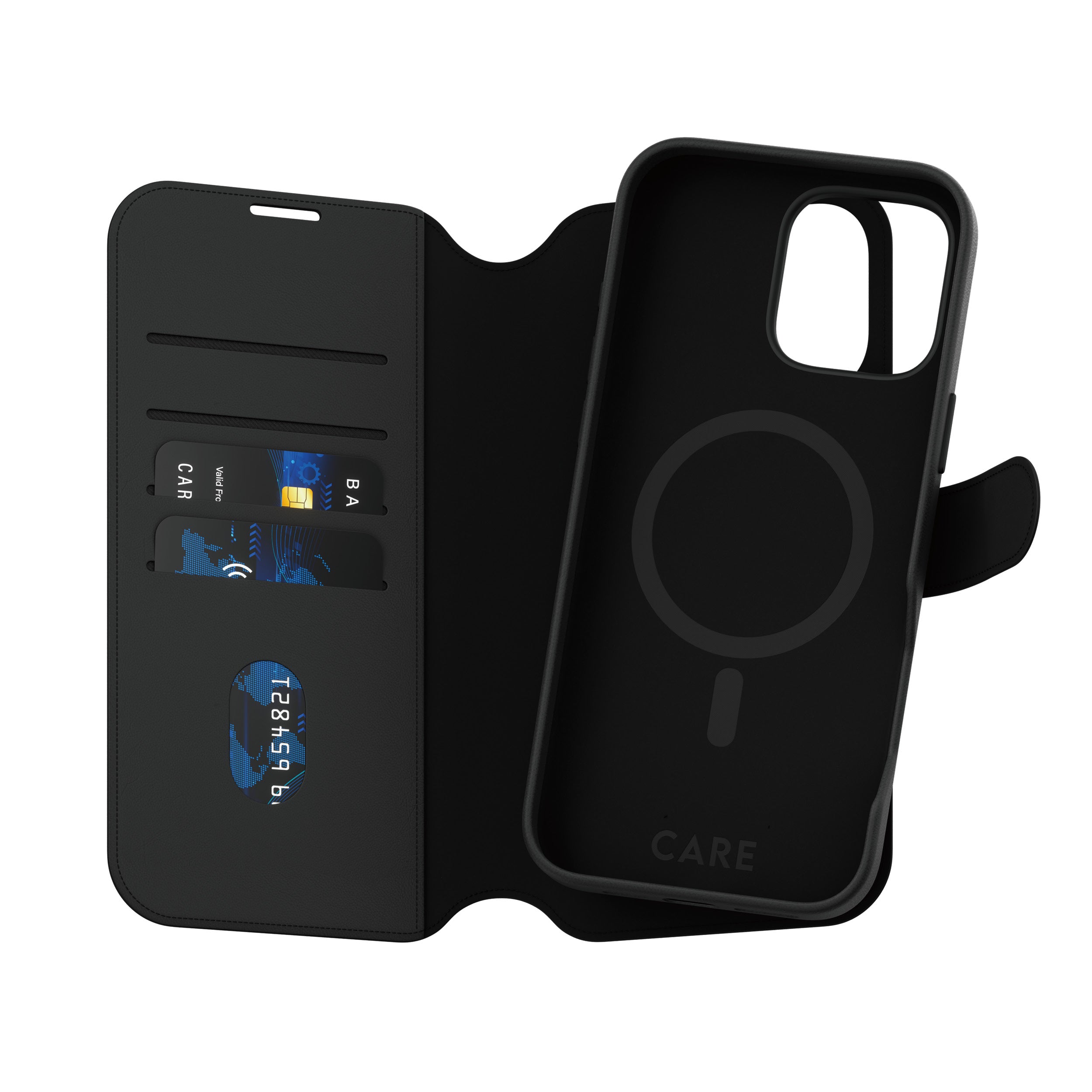 PanzerGlass CARE™ by ® Tango 2-in-1 Wallet Case w. MagSafe iPhone 16 Pro Max coque de protection pour téléphones portables Housse Noir