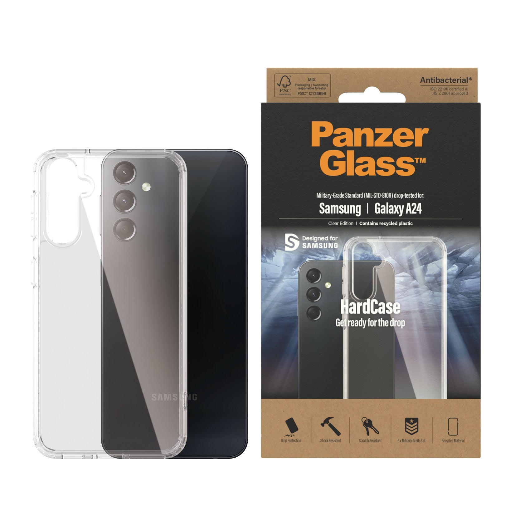 PanzerGlass PanzerGlass ® HardCase Transparent Samsung Galaxy A24 coque de protection pour téléphones portables Housse