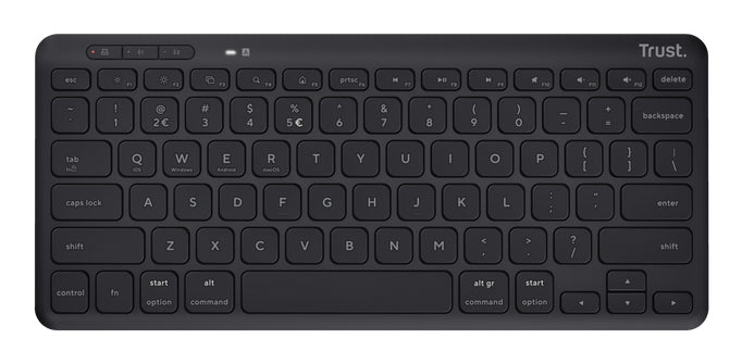 Trust Lyra Clavier Compact Sans Fil Multi-Appareils Rechargeable