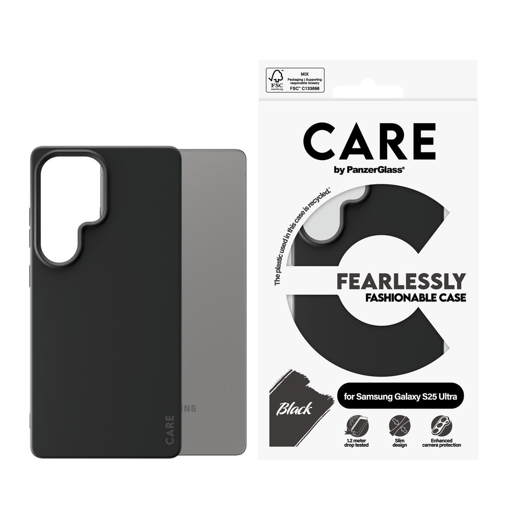 PanzerGlass PanzerGlass CARE™ by ® Case Black Samsung Galaxy S25 Ultra coque de protection pour téléphones portables Housse Noir