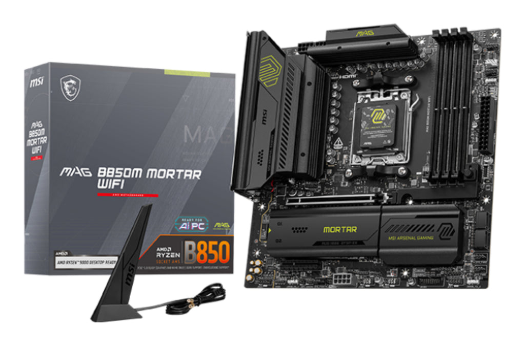 MSI MAG B850M MORTAR WIFI carte mère AMD B850 Emplacement AM5 micro ATX