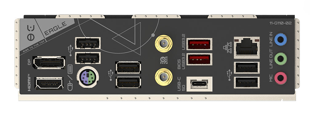 GIGABYTE B650 EAGLE AX Carte mère - AMD Ryzen série 9000, VRM 12+2+2 phases, jusqu'à 7600 MHz DDR5 (OC), 1xPCIe 5.0 + 2xPCIe 4.0 M.2, LAN GbE, WIFI 6E, USB 3.2 Gen 2