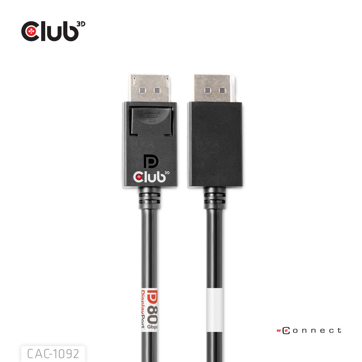 CLUB3D CAC-1092 Câble DisplayPort, 1,6 m, Noir