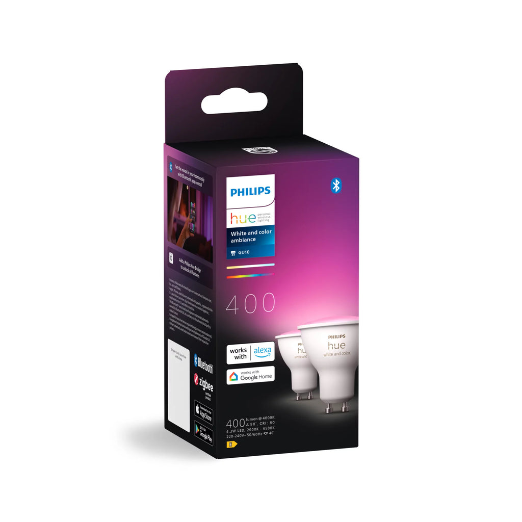 Philips Hue White and Color ambiance GU10 - Spot connecté - (pack de 2)