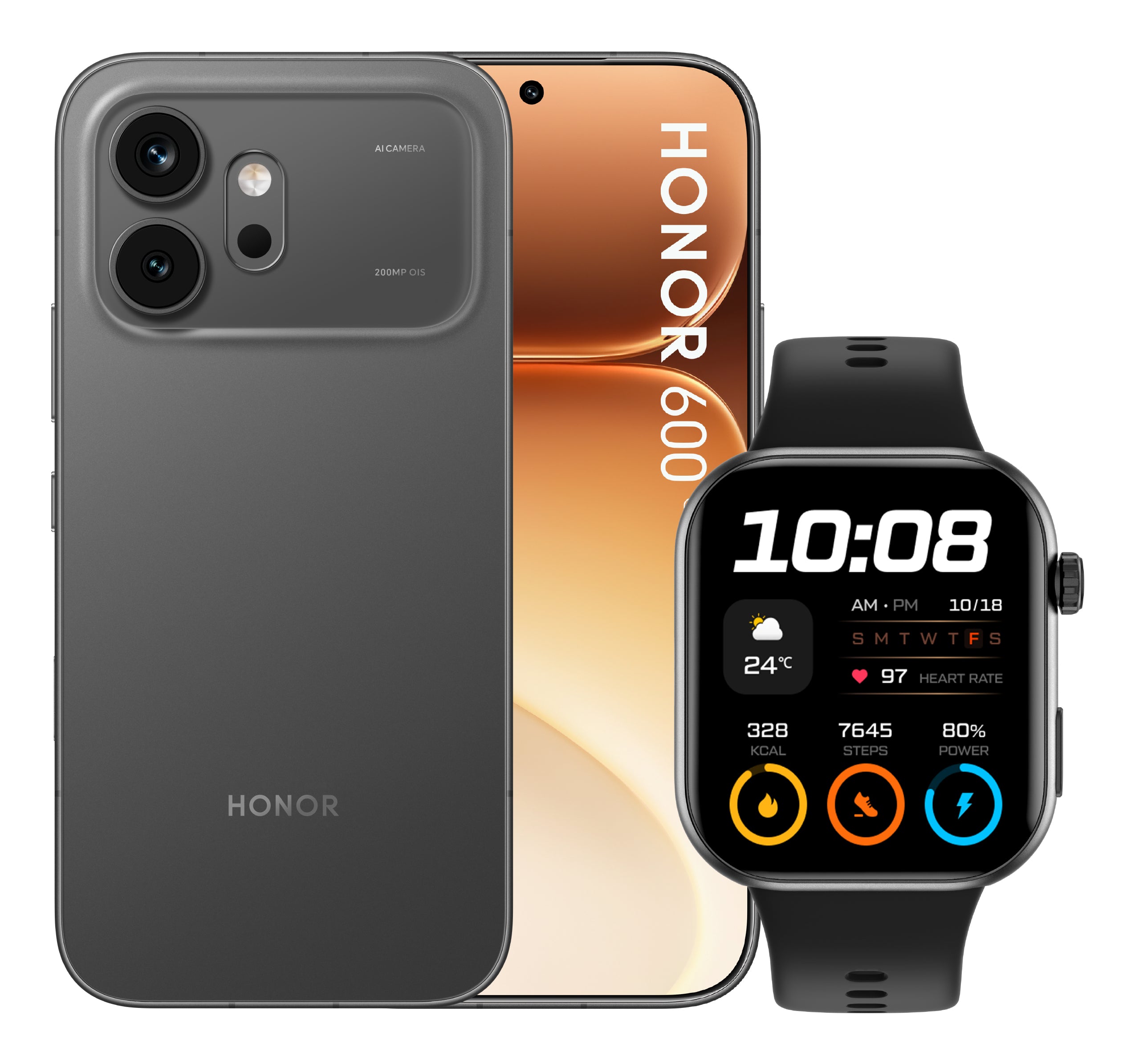 Honor HOR6005G8512+W Smartphone 6.57" 5G 8 Go 512 Go 6400 mAh Noir