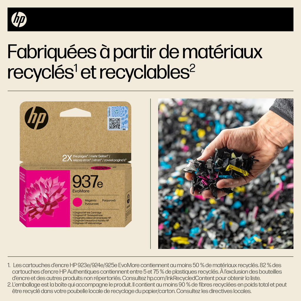 HP 937e Cartouche d’encre authentique Magenta EvoMore