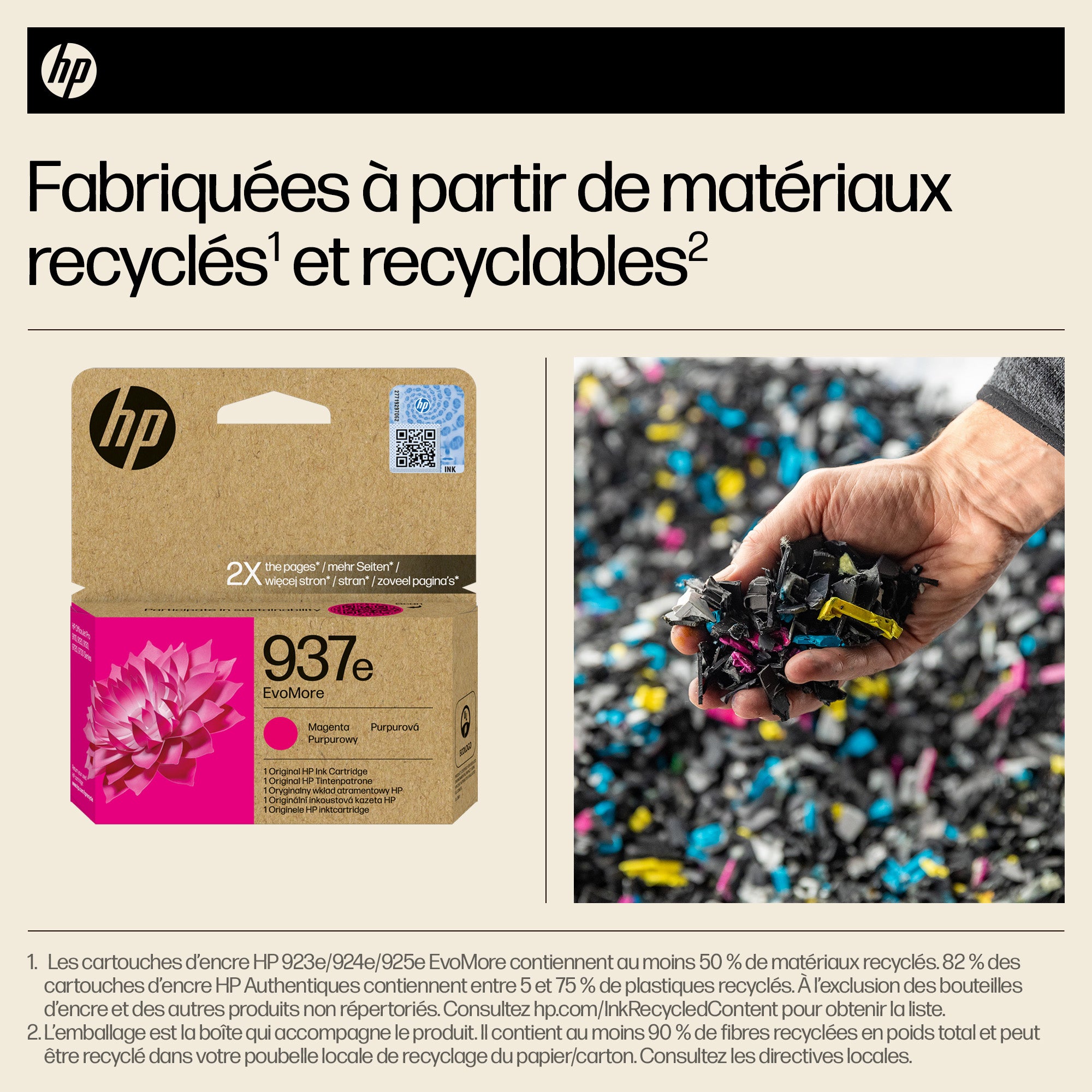 HP 937e Cartouche d’encre authentique Magenta EvoMore