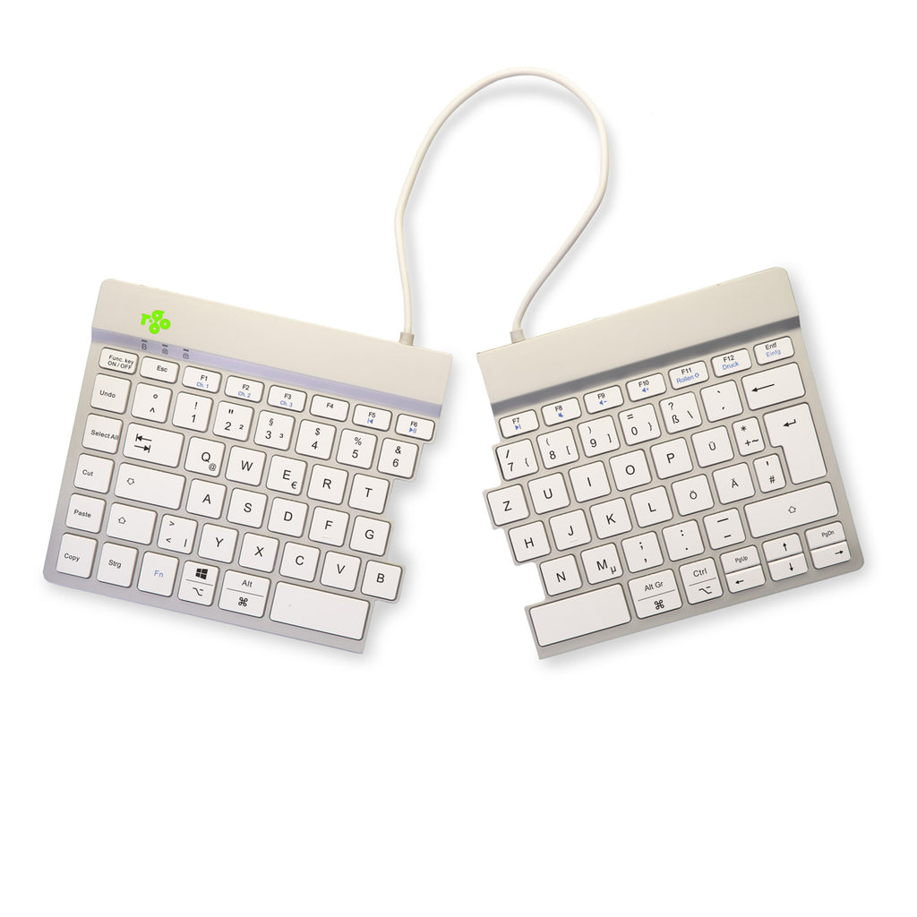 R-Go Tools Clavier ergonomique R-Go Split Break avec logiciel de pause, clavier ergonomique divisé, QWERTZ (DE), bluetoo