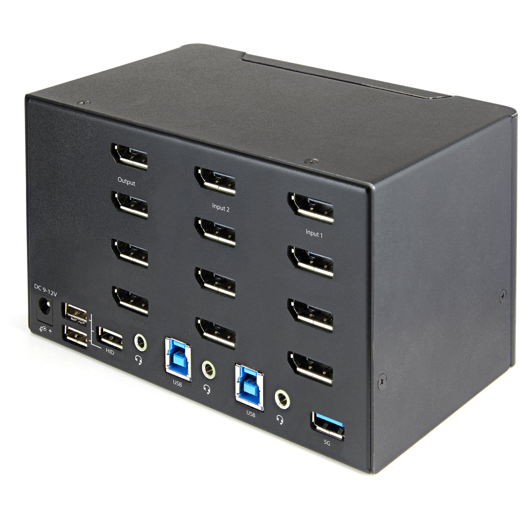 StarTech.com Switch KVM 2 Ports Quadruple Écran DisplayPort 4K 60Hz UHD HDR avec Hub USB 3.0
