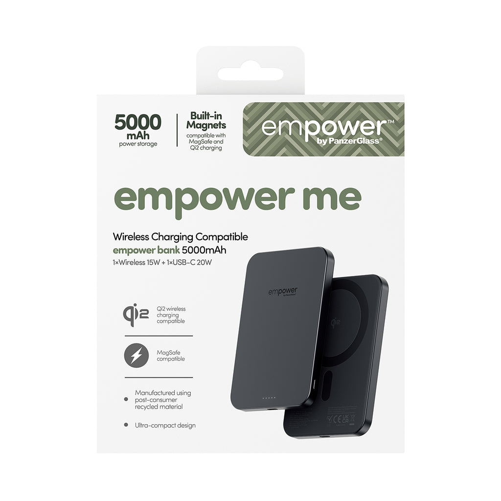PanzerGlass empower™ by ® empower™ Bank | 5000mAh | Space Black Noir
