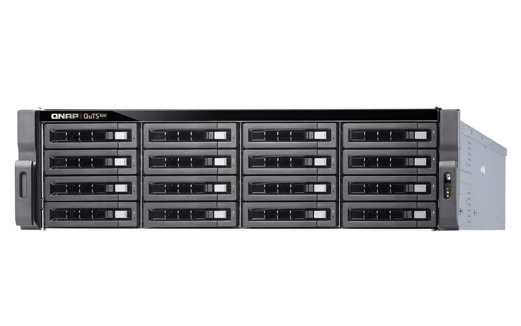 QNAP TS-h1683XU-RP NAS Rack 3U Intel Xeon E E-2236 128 Go DDR4 QuTS hero Noir