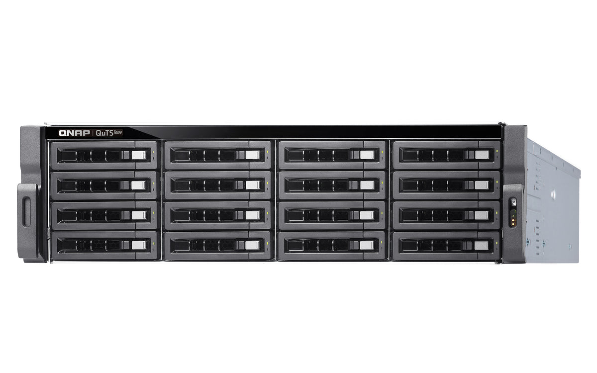 QNAP TS-h1683XU-RP NAS Rack 3U Intel Xeon E E-2236 128 Go DDR4 QuTS hero Noir
