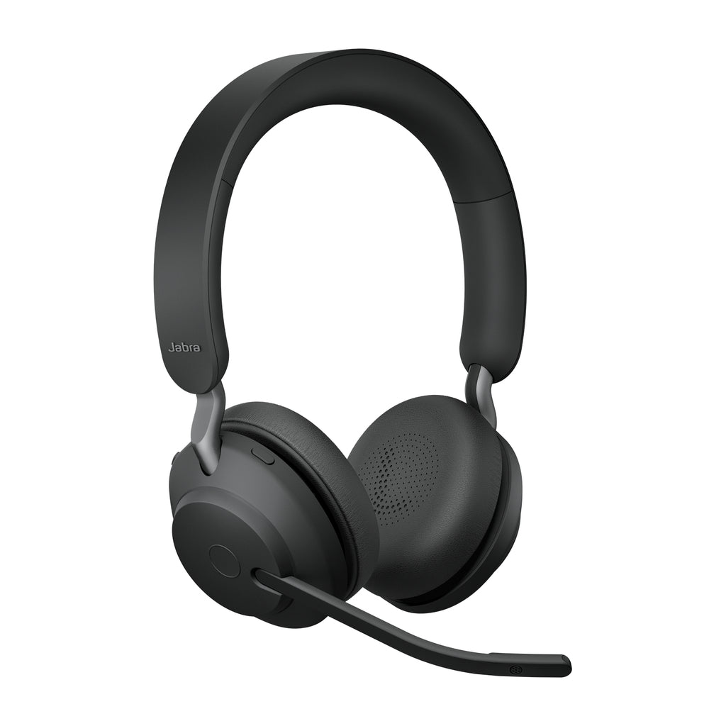 Jabra Evolve2 65 Casque Sans Fil Bluetooth avec Socle de Chargement, USB Type-C, Noir