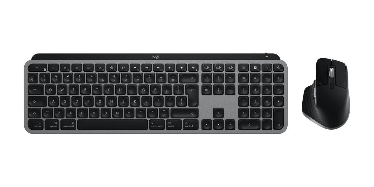 Logitech Master Series MX Keys S Combo for Mac, Ensemble Clavier et Souris Sans Fil, Layout US International