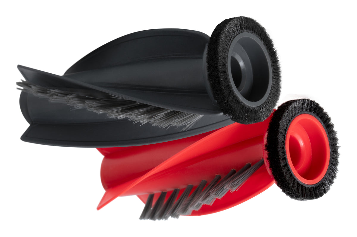 Brosse Compatible Référence CP21800 pour Aspirateur Robot, Noir et Rouge