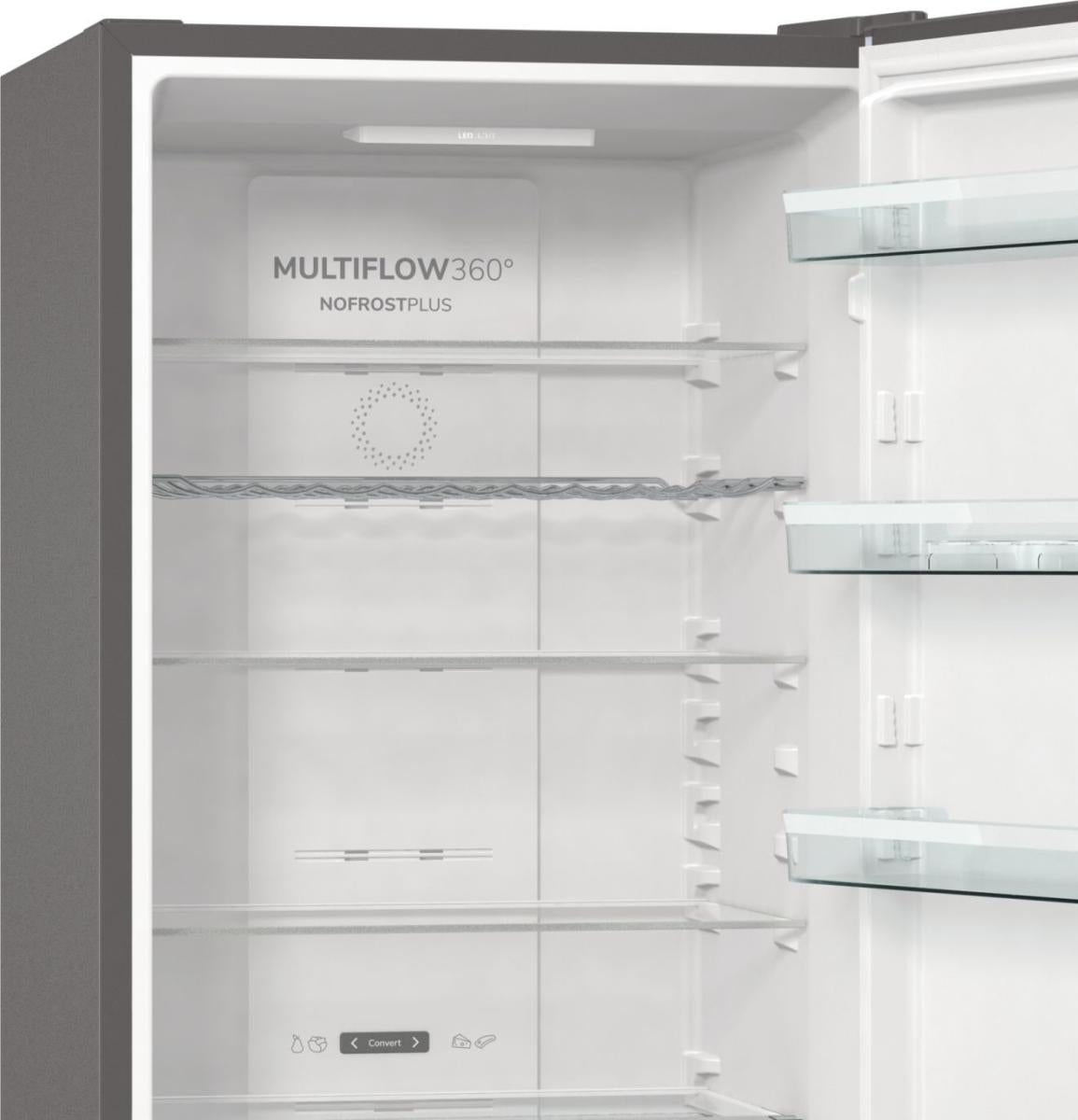 Gorenje G600 NRK620CA2XL4 Pose libre 331 L Gris, Acier inoxydable, Gris foncé