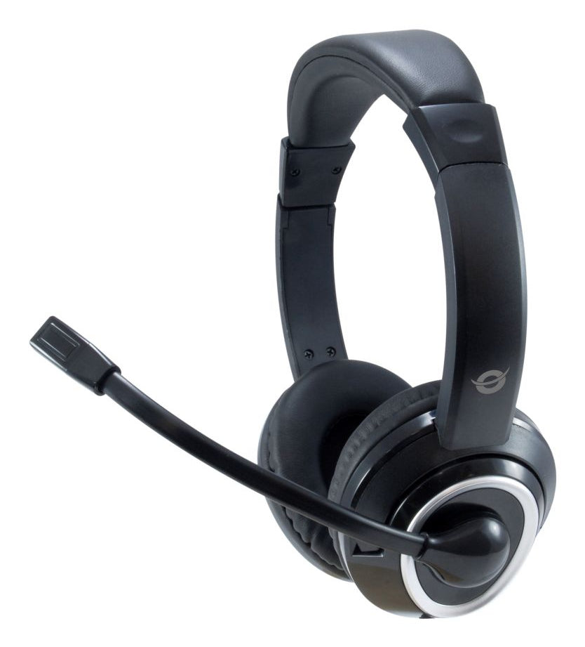 Conceptronic POLONA02B Casque Gaming Filaire avec Arceau, Noir