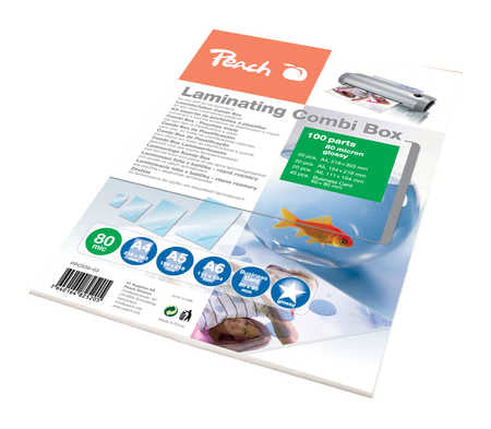 Film de Lamination Peach 510408, Transparent, Lot de 100 Pièces