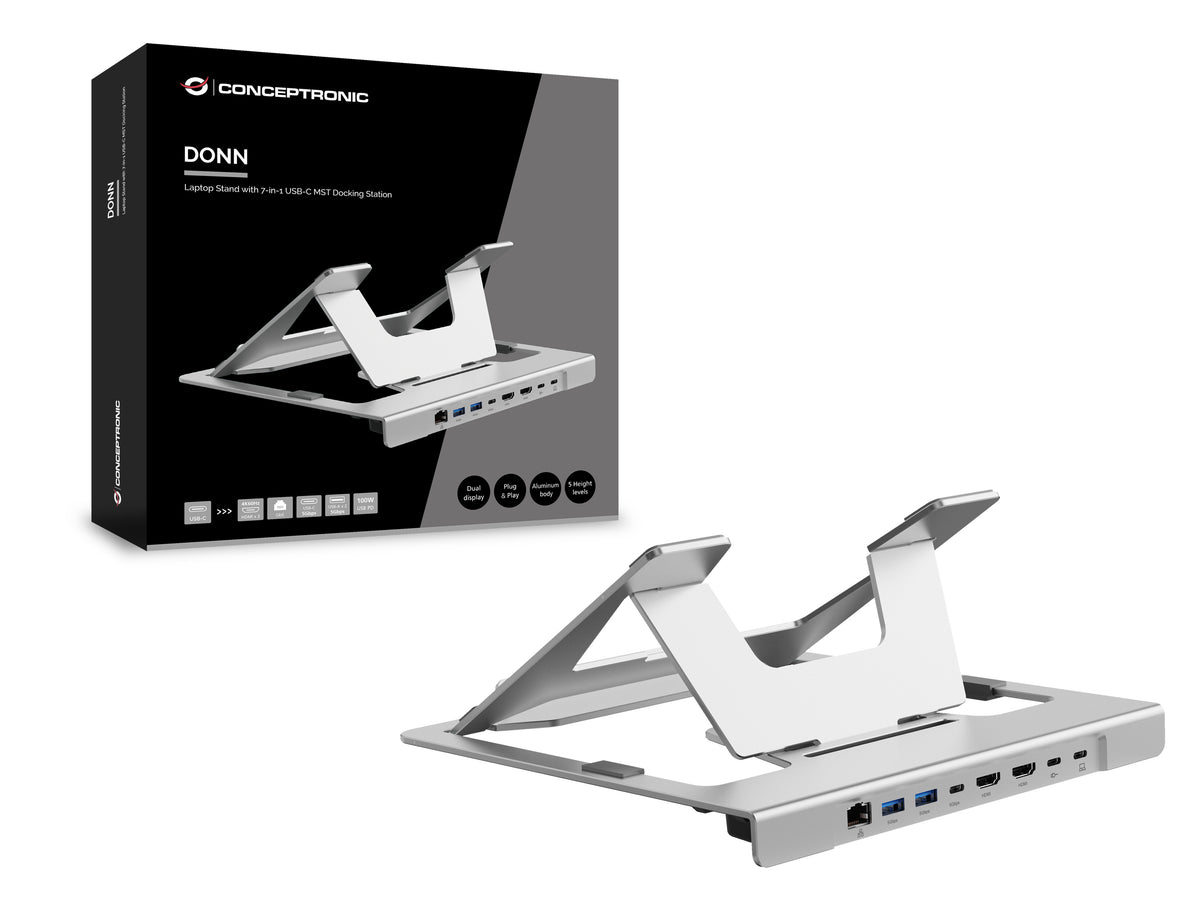 Conceptronic DONN35S Support de livres Supports de Laptop Argent