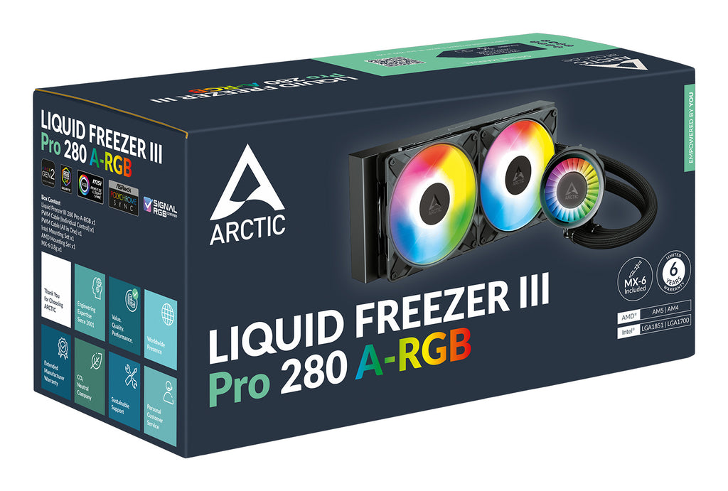 ARCTIC Liquid Freezer III Pro 280 A-RGB Processeur Refroidisseur de liquide tout-en-un 14 cm Noir 1 pièce(s)