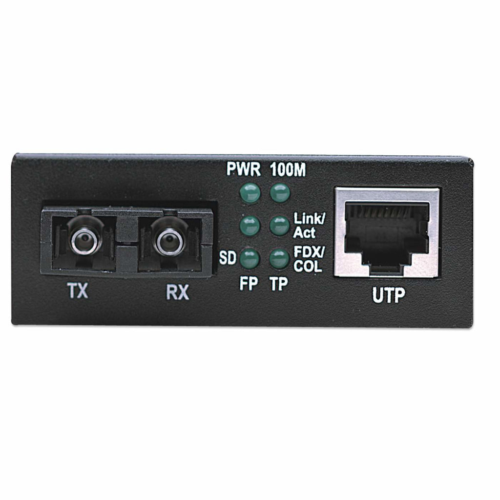 Intellinet 506502 Convertisseur de Média Fast Ethernet 100 Mbit/s 1310 nm Multimode Noir