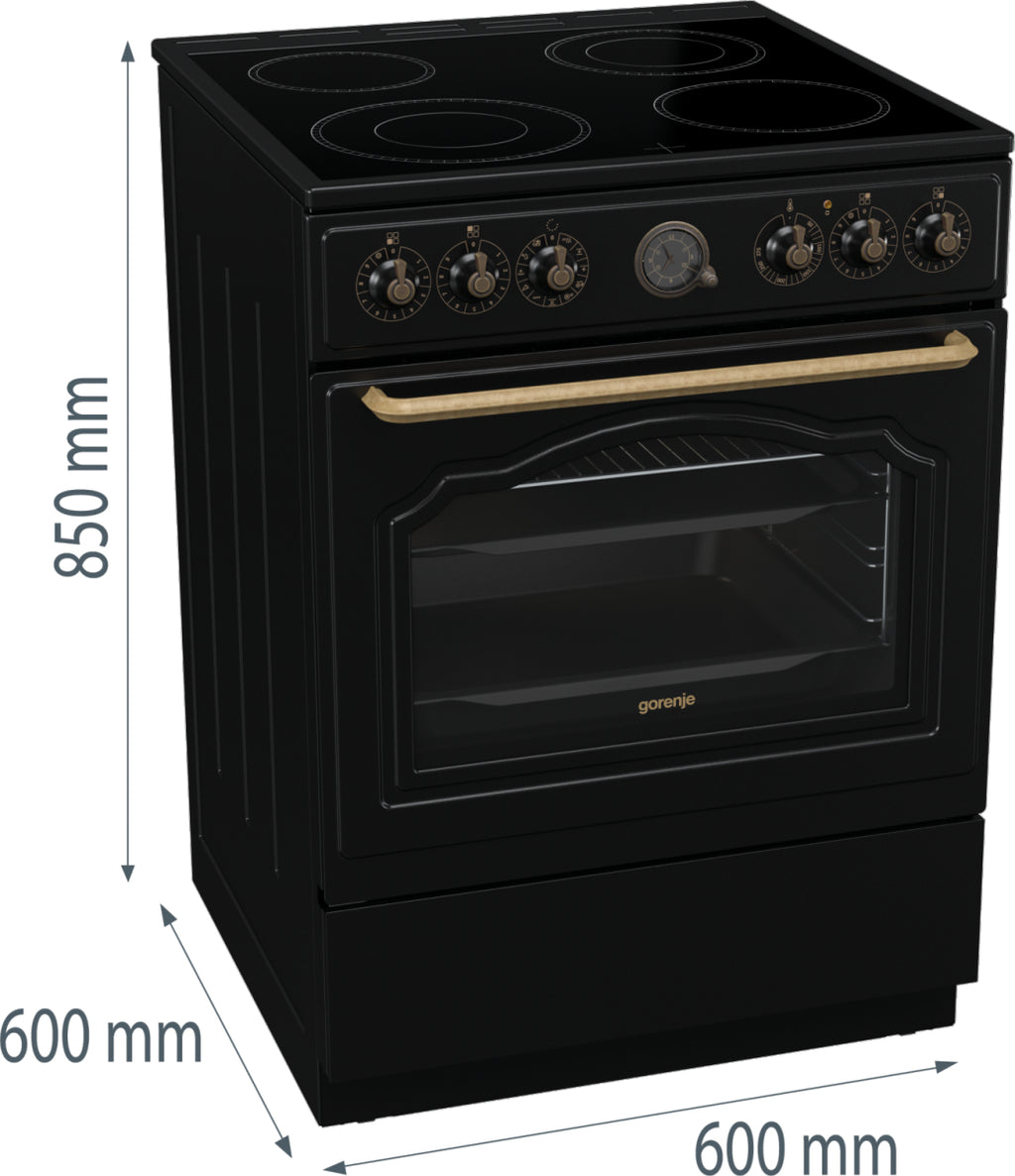 Gorenje GECS6B71CLB Cuisinière Electrique Céramique Noir