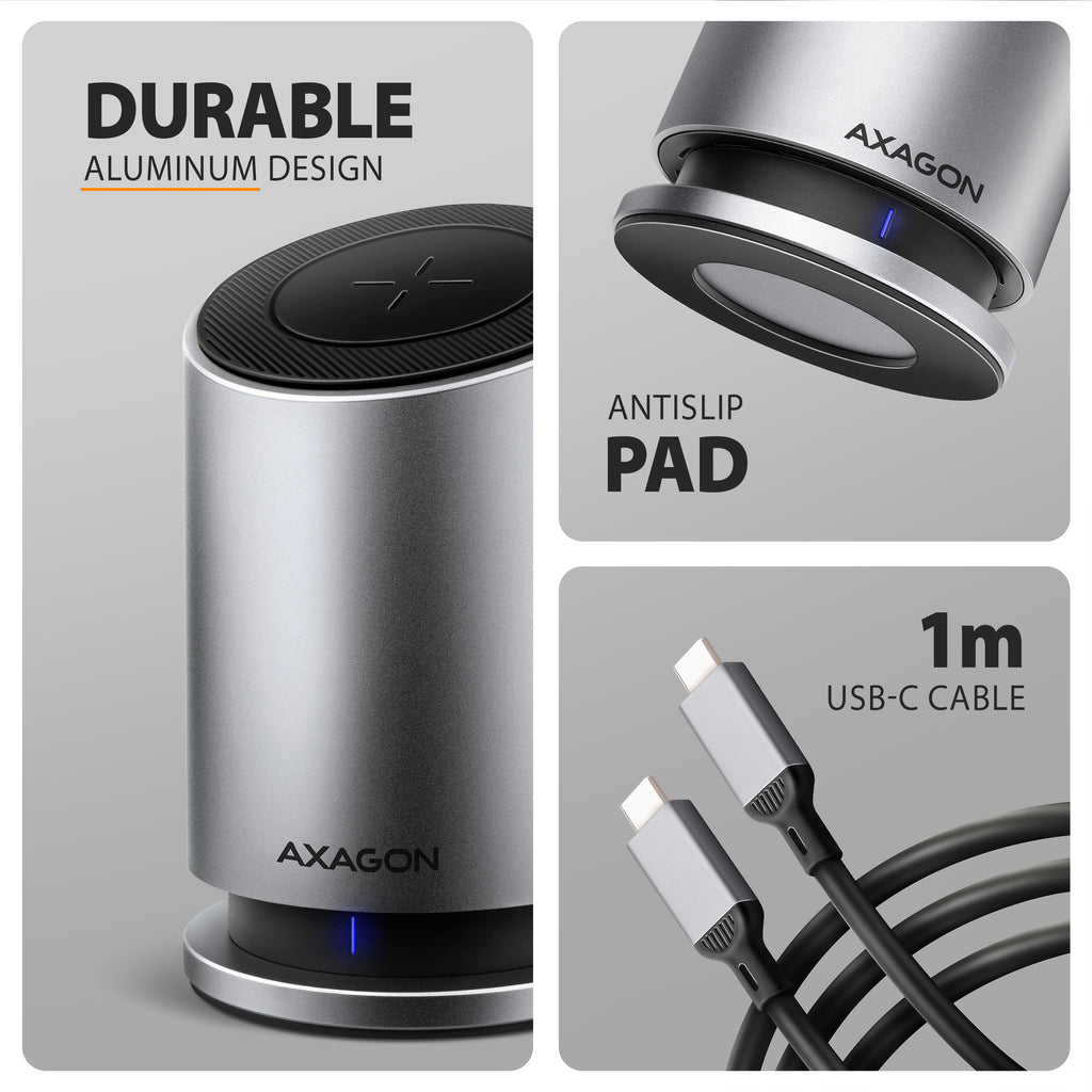 AXAGON HMC-WL9 USB-C 3.2 Gen 2 / Thunderbolt 3 / Thunderbolt 4 / Thunderbolt 5 Dockingstation