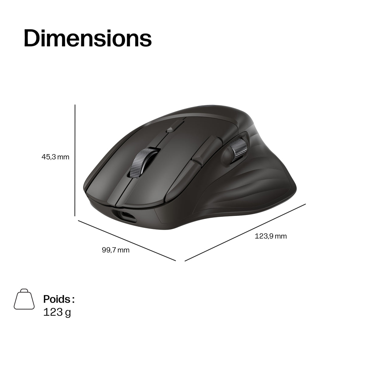 HP B8YX3AA#ABB souris Maison Droitier Bluetooth + USB Type-C 6000 DPI - vue 6