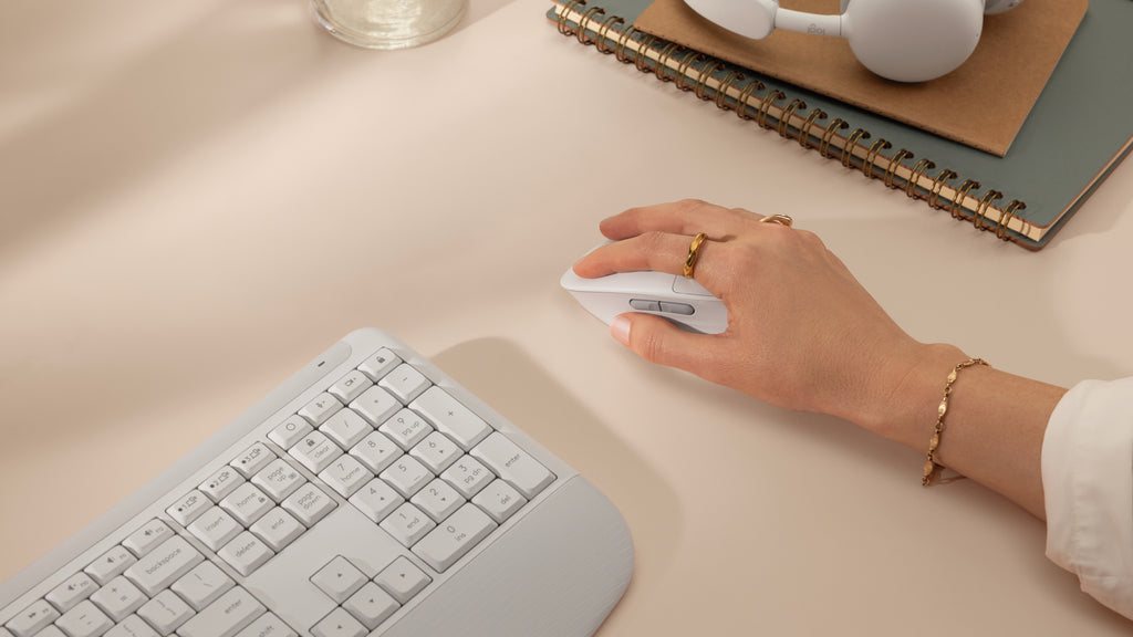 Logitech Signature Comfort Plus M850 L Souris Optique Sans Fil, Blanc