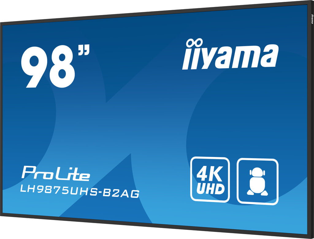 iiyama LH9875UHS-B2AG Écran d'affichage dynamique Écran plat de signalisation numérique 2,48 m (97.5") LED Wifi 500 cd/m² 4K Ultra HD Noir Intégré dans le processeur Android 11 24/7 - vue 7