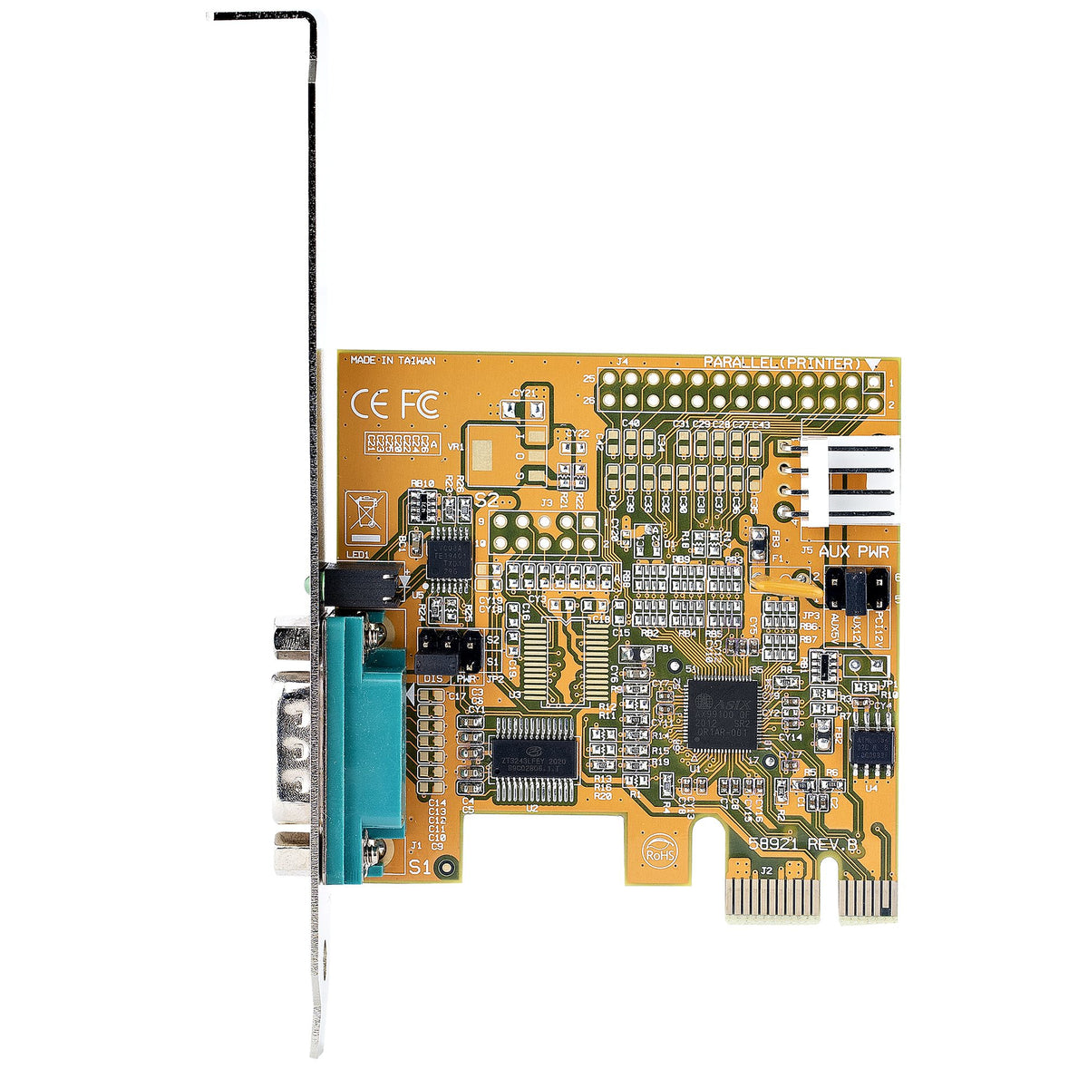 StarTech.com Carte Série PCI Express 1 Port RS232 DB9 avec UART 16C1050, Profil Bas et Standard