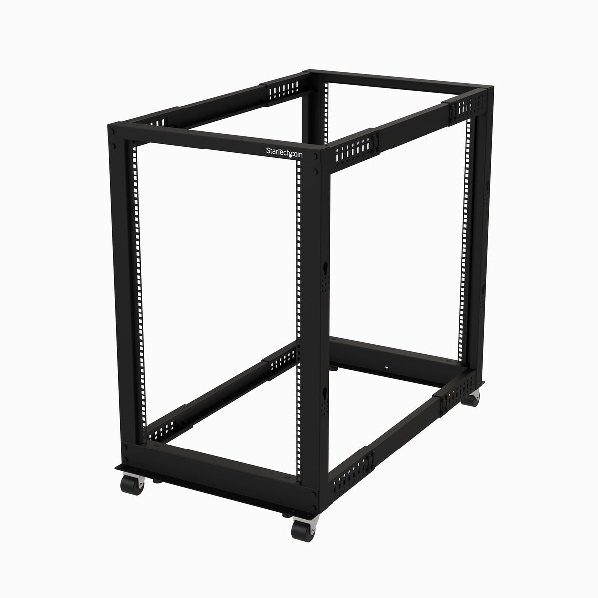 StarTech.com Rack Serveur Mobile 18U 4 Poteaux, Rack Réseau 19" avec Roulettes et Profondeur Ajustable