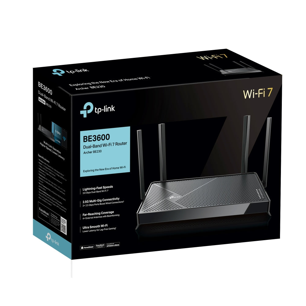 TP-Link Archer BE230 routeur sans fil 2.5 Gigabit Ethernet Bi-bande (2,4 GHz / 5 GHz) Noir