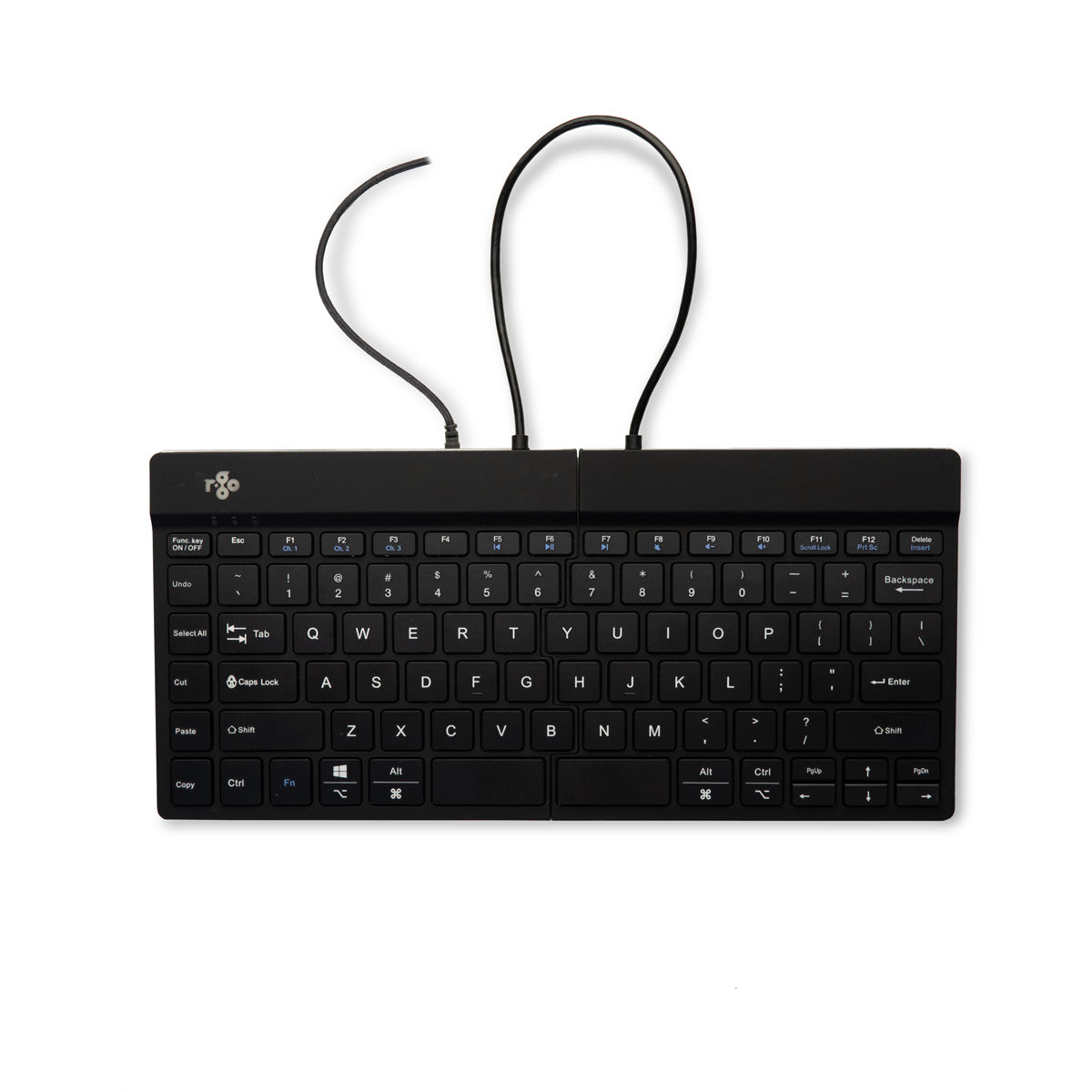 R-Go Tools Split Break v2 Clavier Ergonomique Divisé, QWERTY (US), Filaire, Noir
