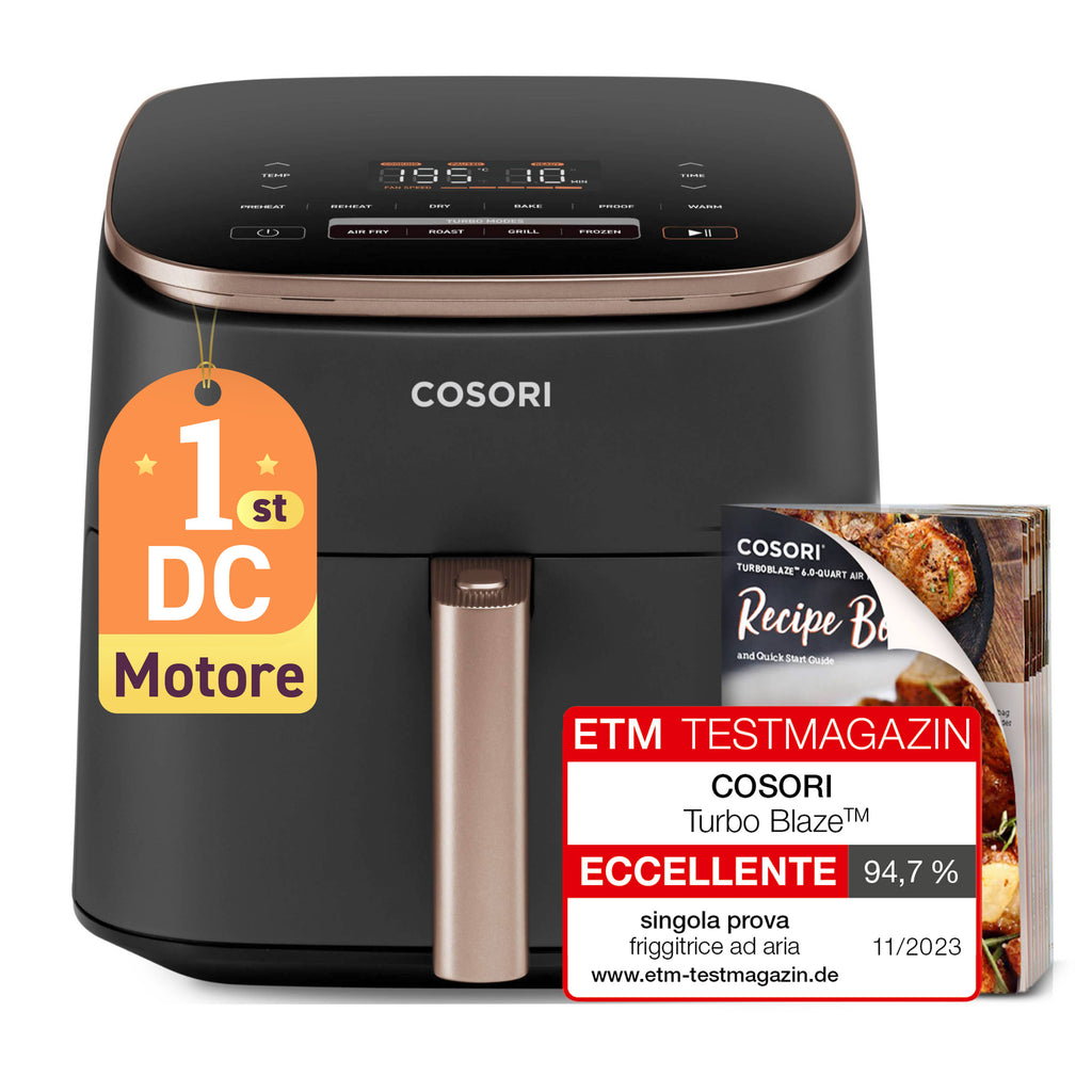 Cosori Turbo Blaze Chef Edition Unique 6 L Autonome 1725 W Friteuse d’air chaud Noir, Rose doré