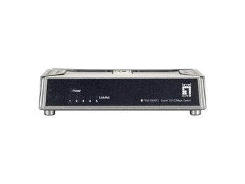 LevelOne FSW-0508TX Commutateur Réseau Non-géré Fast Ethernet 10/100 Mbps, Noir et Gris
