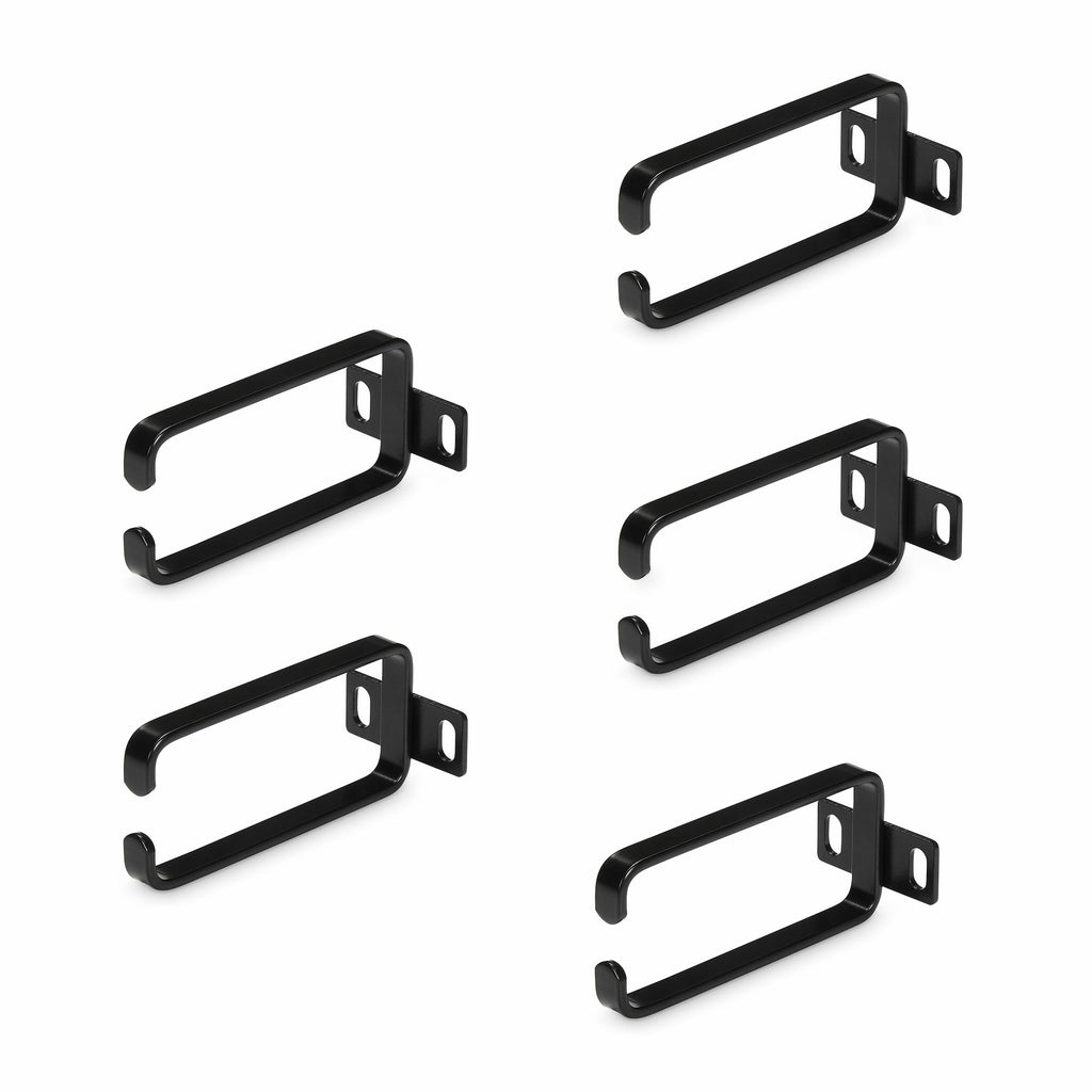 StarTech.com Lot de 5 Crochets à Anneau en D pour la Gestion des Câbles dans les Baies de Serveurs 1U Verticales (4,5 x 10cm); Organiseur de Câbles pour Montage en Rack Réseau; Système de Gestion des Câbles pour Armoires de 19" et 10"
