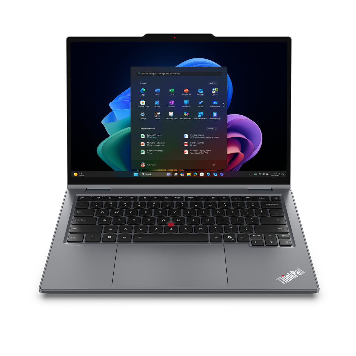 Lenovo ThinkPad X1 2-in-1 Gen 11 Aura Edition Copilot+ PC, Intel Core Ultra X7 368H, 14" Tactile 2.8K, 64 Go RAM, 1 To S