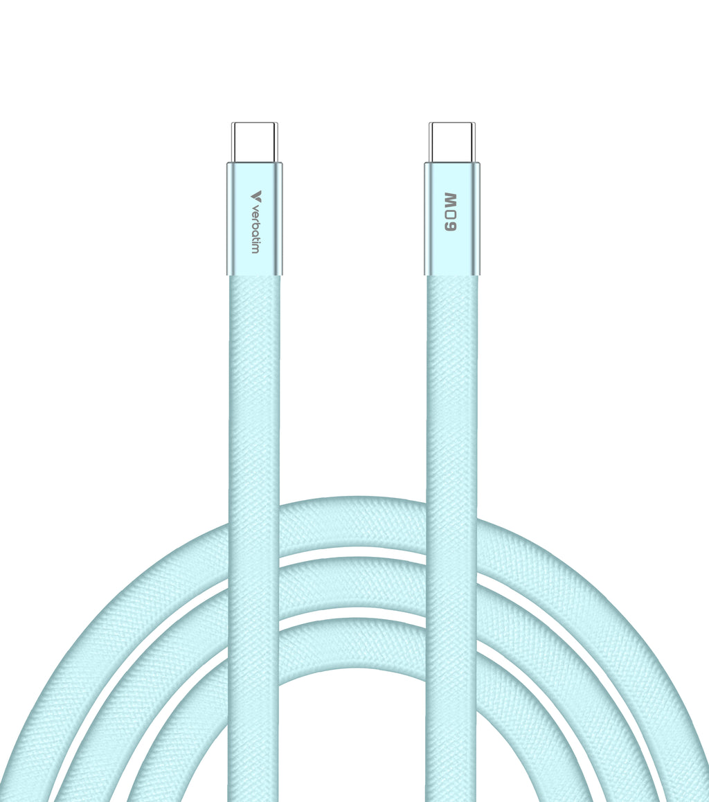 Verbatim Câble USB-C vers USB-C Sync & Charge 60W, 120cm, Bleu