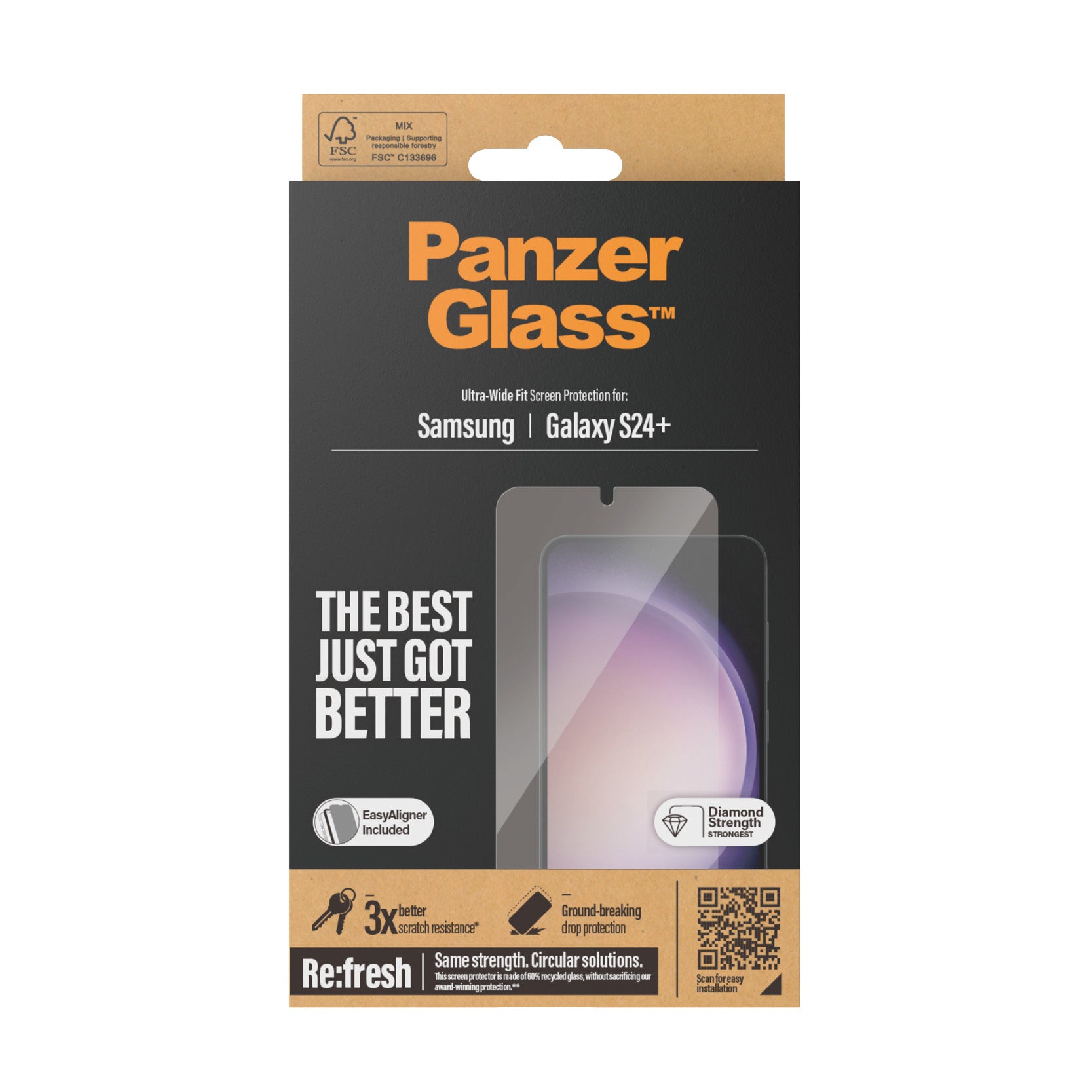 PanzerGlass PanzerGlass ® Screen Protector Samsung Galaxy S24+ | Ultra-Wide Fit w. EasyAligner Protection d'écran transparent 1 pièce(s)