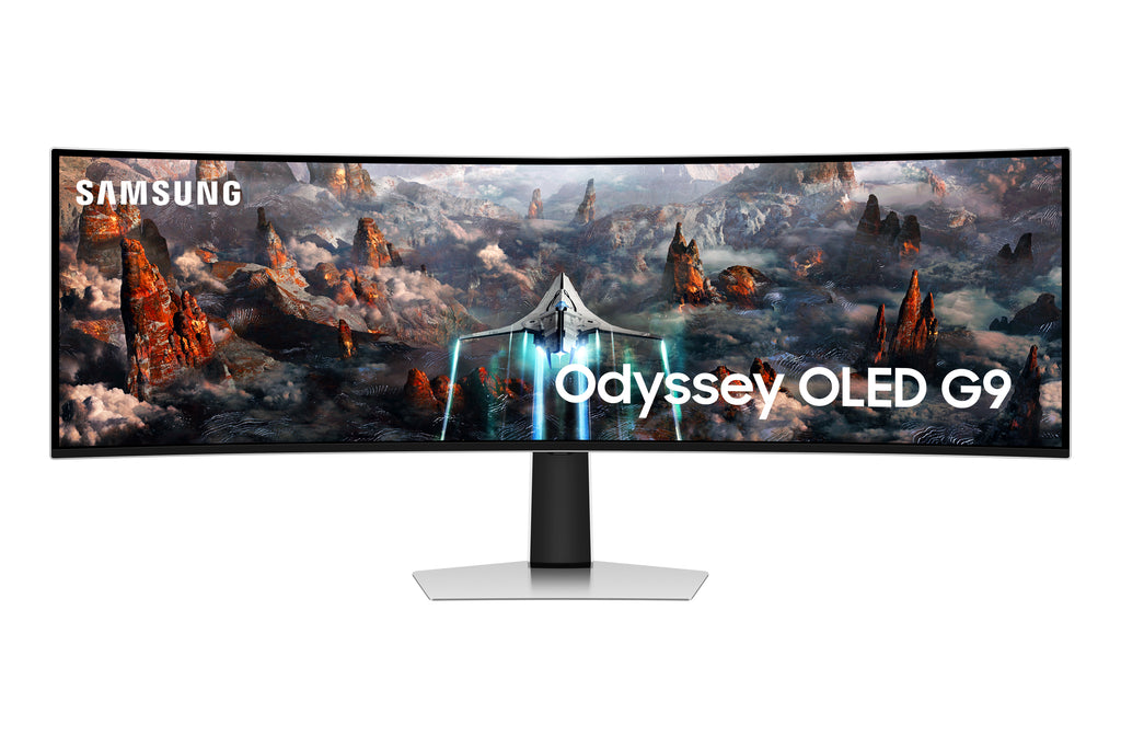 Samsung Samsung G93SC écran plat de PC 124,5 cm (49") 5120 x 1440 pixels Dual QHD OLED Argent