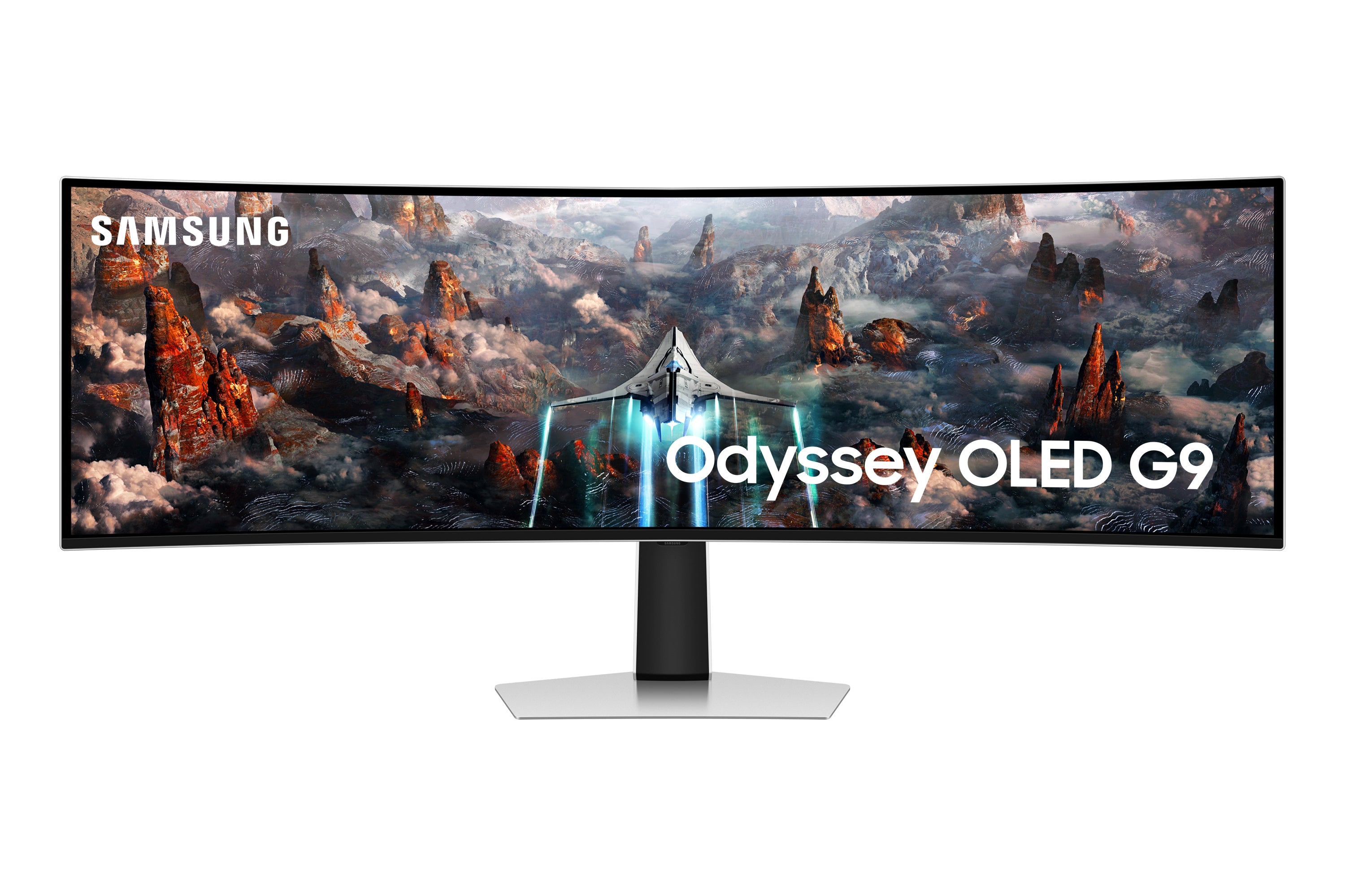 Samsung Samsung G93SC écran plat de PC 124,5 cm (49") 5120 x 1440 pixels Dual QHD OLED Argent