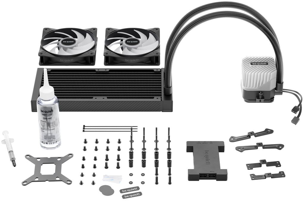 be quiet! Light Loop 240 mm, Système de Refroidissement Liquide AIO, ARGB, Noir, Sockets Intel et AMD